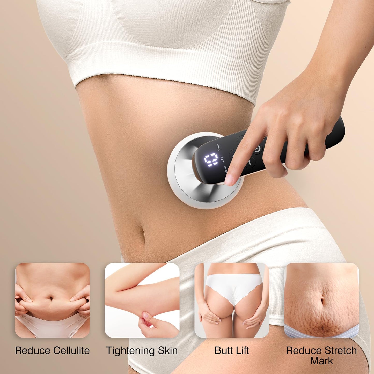 Body Sculpting Machine, Cordless Handheld Body Massager for Belly, Waist, Leg, Butt, Arm - Gifts for Women Mum