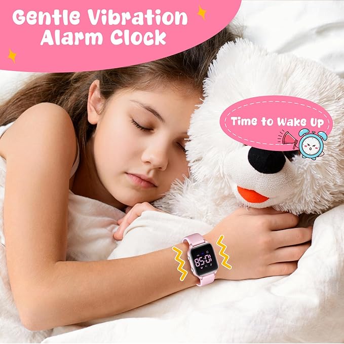 Kids Digital Watches for Boys Girls, Sports Watch with Fitness Tracker, Pedometer, Alarm Clocks, Stopwatch, No App Needed Waterproof Kids Watch, Gift for Teens Student Girls Boys Ages 5-14