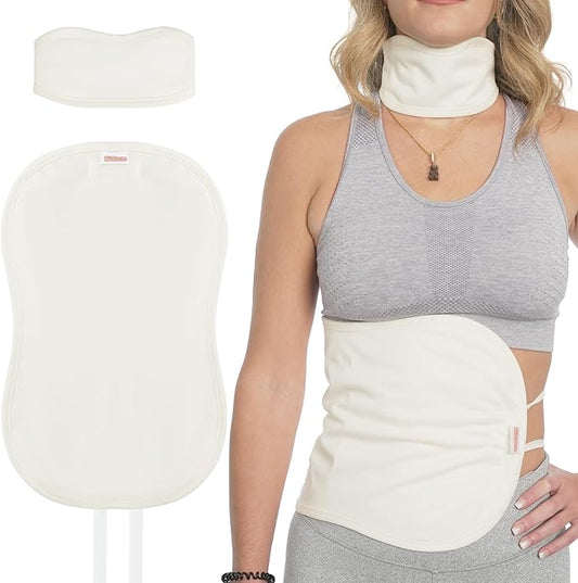 Castor Oil Pack Compress for Liver Detox & Thyroid Kit - Organic Cotton, Mess-Free, Reusable Castor Oil Wrap - Improve Sleep and Digestion, Reduce Inflammation(Castor Oil Not Included)