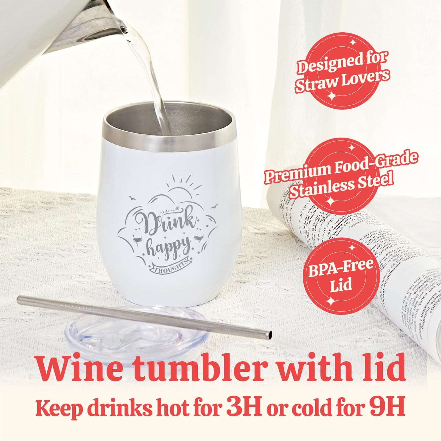 Gifts for Women Bath & Body Rose Spa Gift Sets for Birthday, 8 Pcs Gift for Women, Self Care Kit for Tumbler, Eye Mask, Christmas Gifts