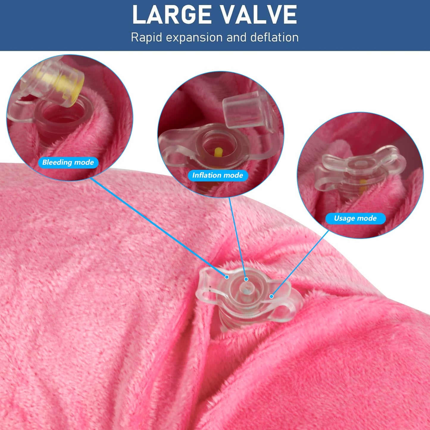 XhjzgcTech Air-Filled Travel Pillows for Sleeping Airplane Neck Support for Traveling Pillow Inflatable Travel Neck Pillows for Air-Filled Neck Pillow Airplane, with Eye Masks, Earplugs