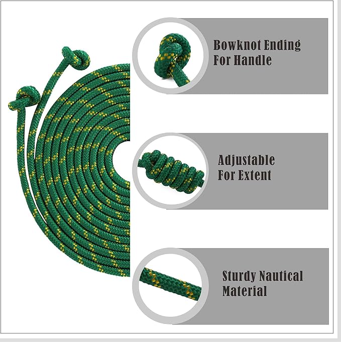 16ft Adjustable Long Jump Rope, Durable Skipping Rope for Kids & Adults, Outdoor Team Games, School Sports, Playground, Family Party Activities, Practice Double Dutch Skills