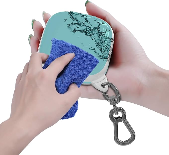 Compatible Powerbeats Pro Case Cover, Full Protective Shockproof Anti-Slip Silicone Case for Beats Powerbeats Pro 2019 (White Edge+Light Green)