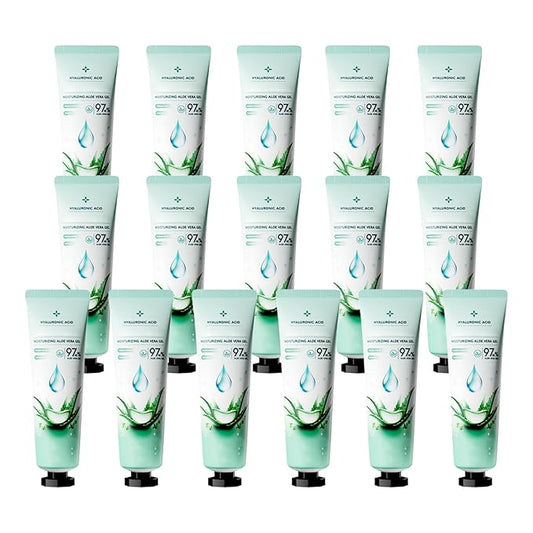 16PCS Aloe Vera Gel for Face and Body,Hydrating Aloe Vera Gel,Cooling Refreshing After Sun Lotion,Soothing Non-Sticky After Sun Lotion Set,Travel Size Body Skincare Cream, 1.05 Oz