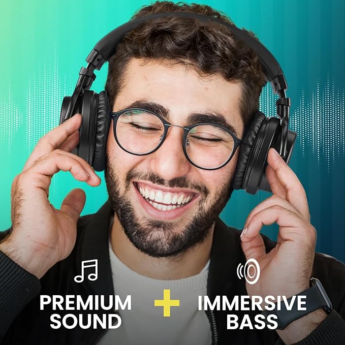 Million Sold Classic E7 Active Noise Cancelling Headphones with Upgraded HD Sound, Wireless Bluetooth Headphones Over The Ear Unequaled Comfort, Vivid Deep Bass, for Home Office Travel Birthday Gift