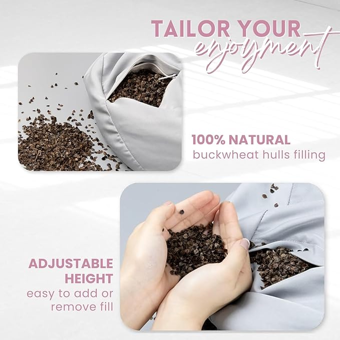 Yes4All Foam Zafu Buckwheat, Mandala Pattern Yoga Bolster Pillows, Floor Meditation Cushion, A. Sky Blue-Upgraded