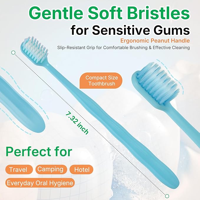 200 Pack Disposable Toothbrushes with Toothpaste, Individually Wrapped Soft Bristle Travel Toothbrush Bulk, Hotel Guest Amenities, Mint 3g Toothpaste Set for Camping, Donation & Oral Care Kit