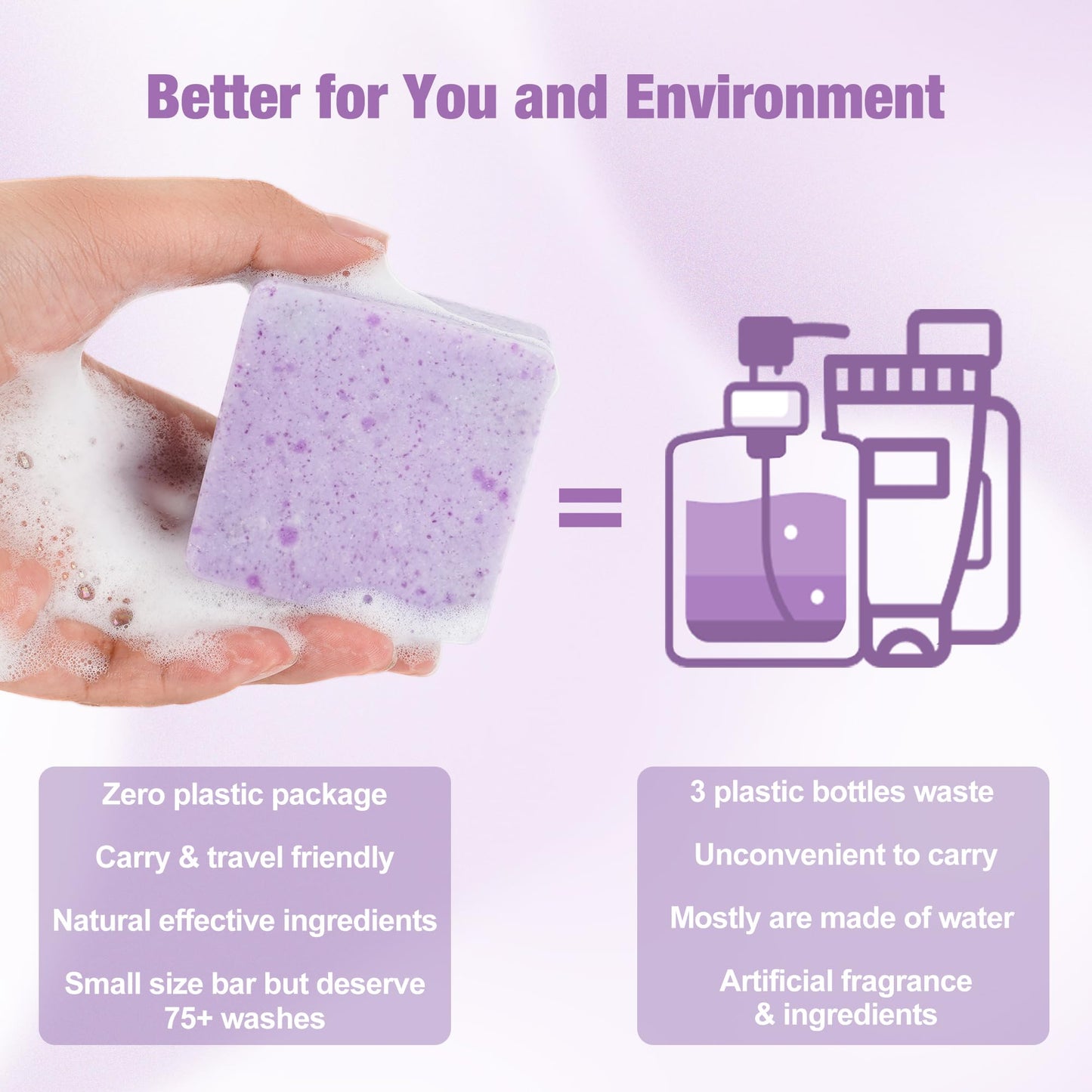 Leafinty Shampoo and Conditioner Set | Bar Shampoo and Conditioner for Blonde Brown and Gray Hair| Vegan & Natural | Shampoo Bar | Shampoo and Conditioner 6.7oz (Sundazed Scent)