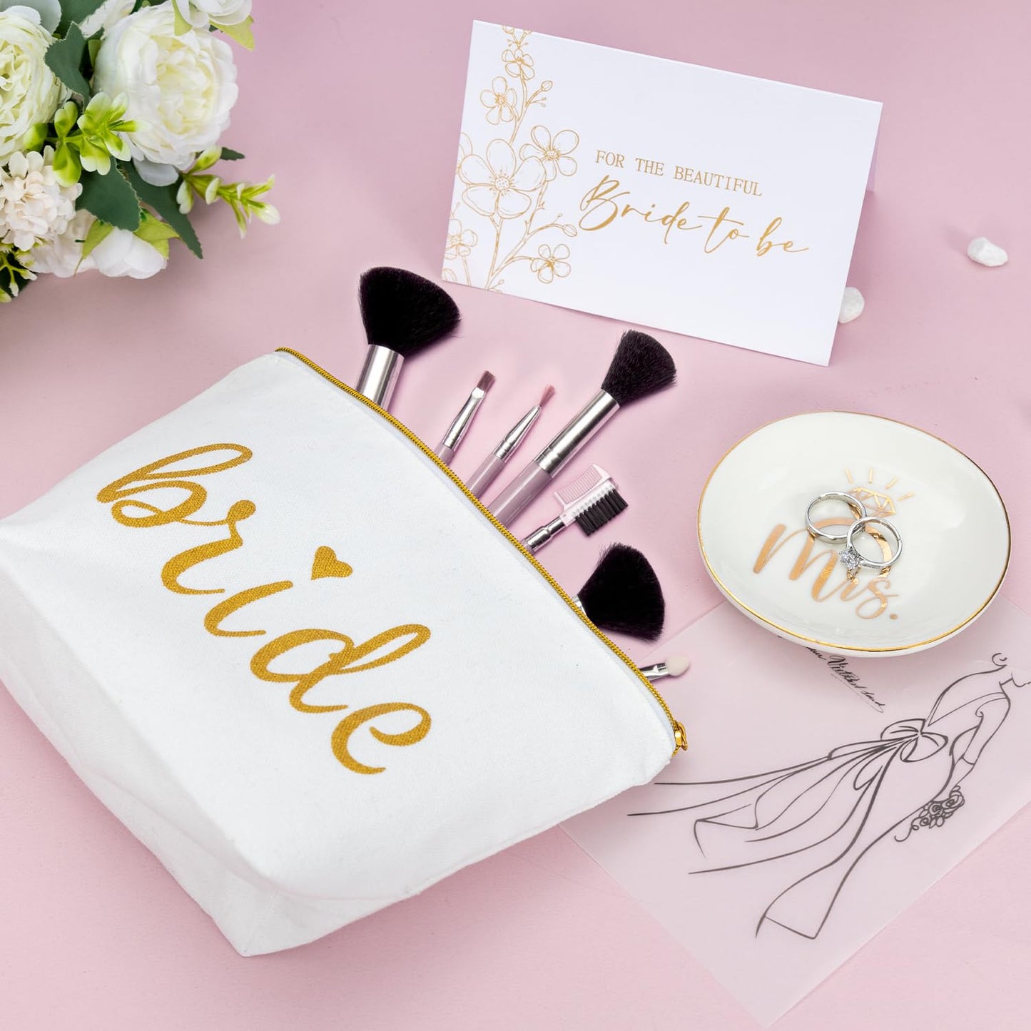 Bride To Be Gifts Box, Bridal Shower Bachelorette, Engagement Wedding Gift For Women, Her, Fiancee, Future Mrs, Newly Just Engaged Basket Ideas for Bachelor Party