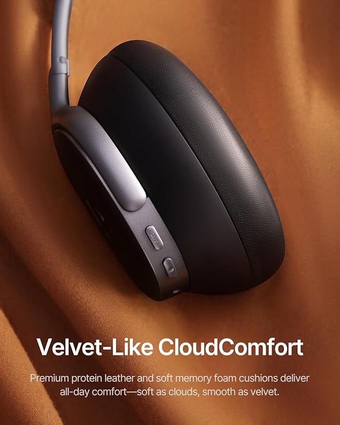 Baseus Inspire XH1 Adaptive Active Noise Cancelling Headphones, Sound by Bose, Dolby Audio, Premium Real-Time Adaptive ANC, Adaptive Tuning Rich Sound, Hi-Res Audio, 100H Playtime - Cosmic Black