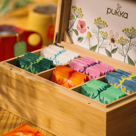 Pukka Herbal Tea Discovery Chest,Exquisite Selection Of Organic Infusion Teas In A Bamboo Box,Ideal Gift With Assorted Herbal Teabags,Premium Experience For Tea and Infusion Lovers,42 Assorted Bags
