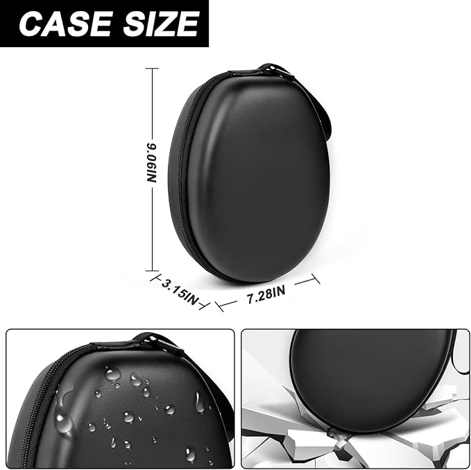 Comecase Universal Headphone Case Comepatible with JBL Tune 510BT 720BT / for Sony WH-CH 720N/WH-CH520/ for Soundcore Q20/Q30/ for Beats Etc, Travel Carrying Box for Bluetooth Wireless Headset -Black