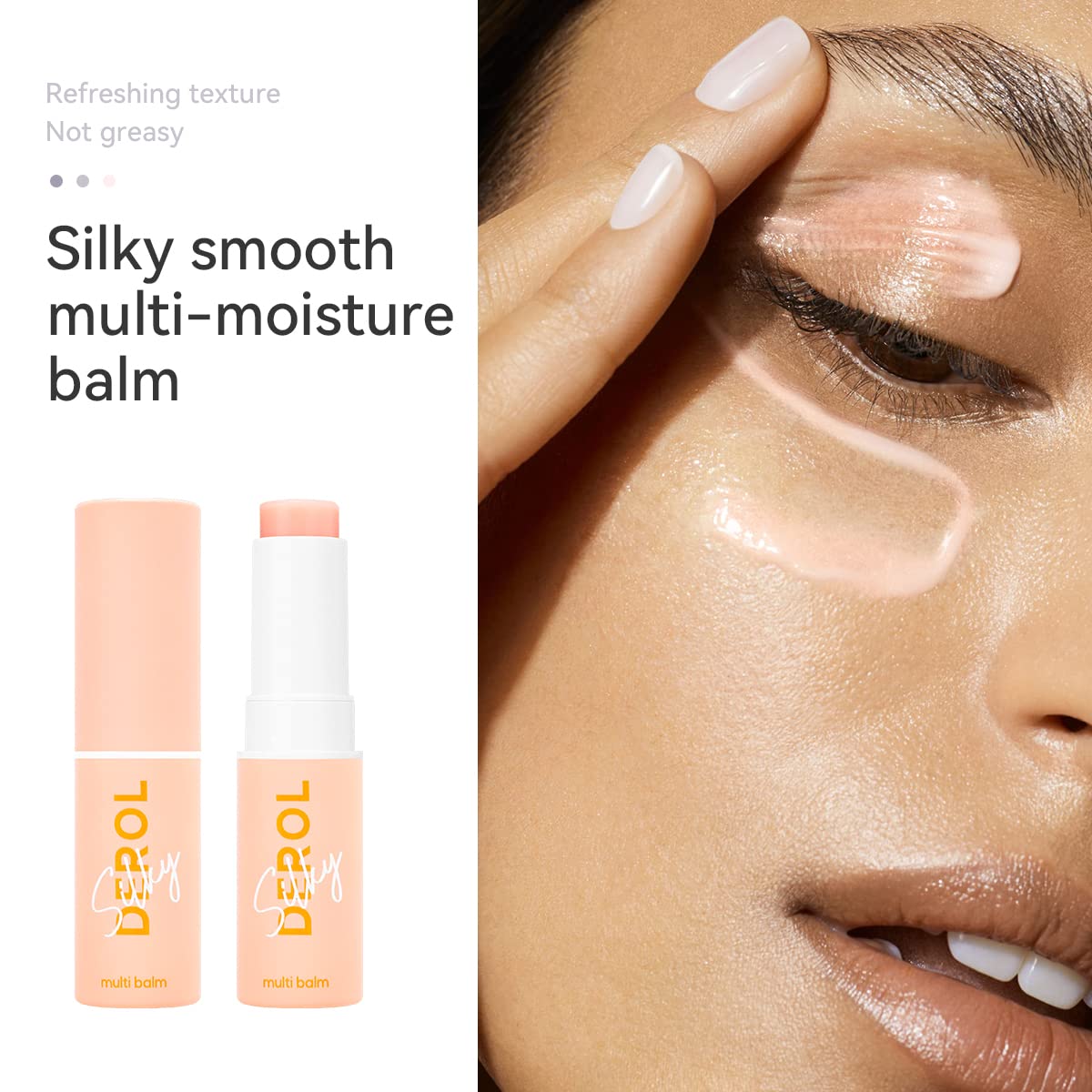 RILIMIOO Lightweight Face Balm, Hydrates Instantly Wrinkle Balm, Face Glow, Eye Balm, Moisturizing Multi Balm Stick to Hydrate and Smooth Dry Skin for Face,Lip & Eye, Facial Moisturizer Stick