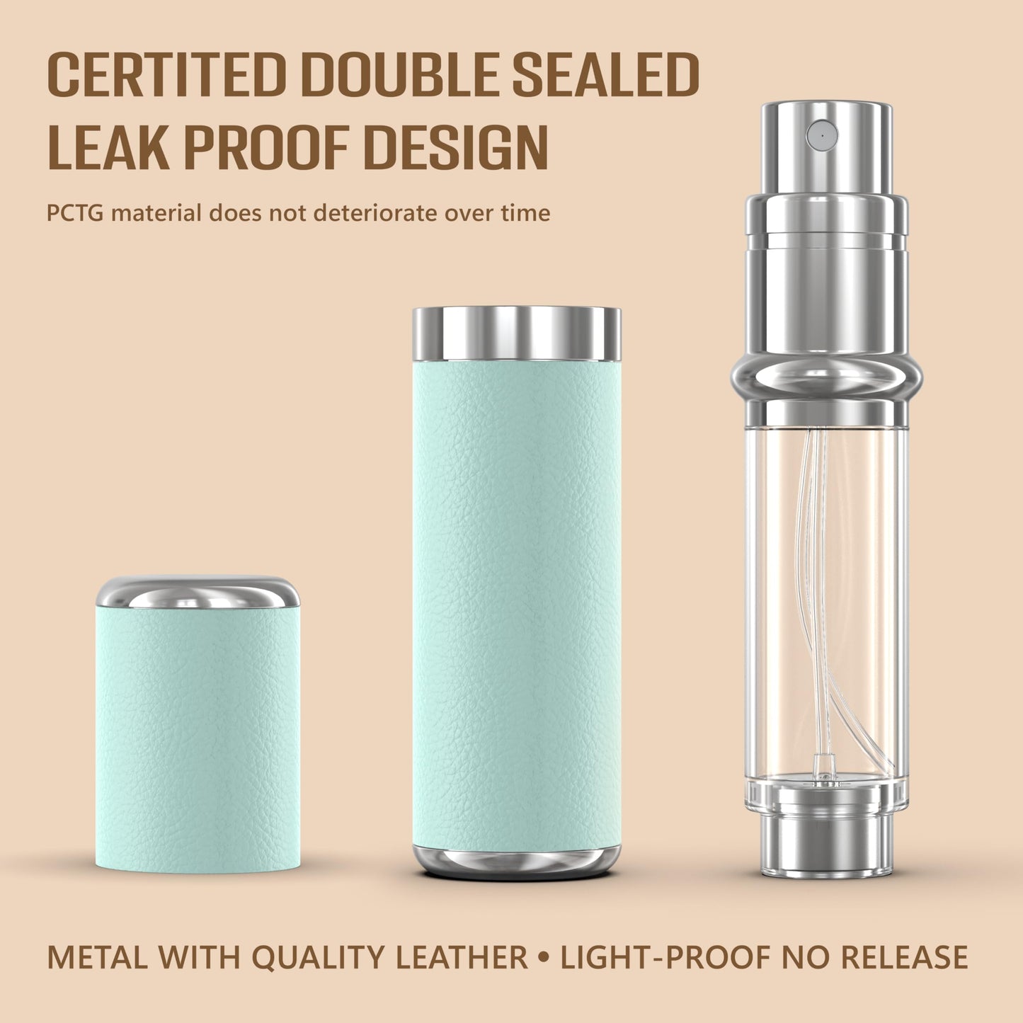 WXS-CHALL Mini Perfume Refillable Bottle, 5ml Leather Travel Atomizer Sprayer for Perfume, Protable Refill Spray Bottle for Travel and Outings Essentials.