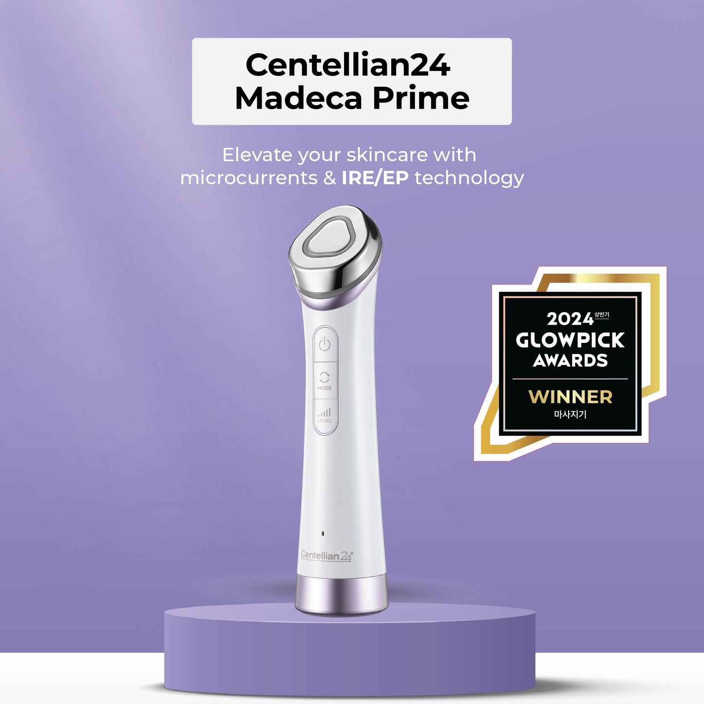 Centellian 24 Madeca Prime Facial Toning Device - 3-in-1, Glowing Glass Skin, Better Absorption, Ultra Light. Microcurrent, Premium Korean Skin Care.