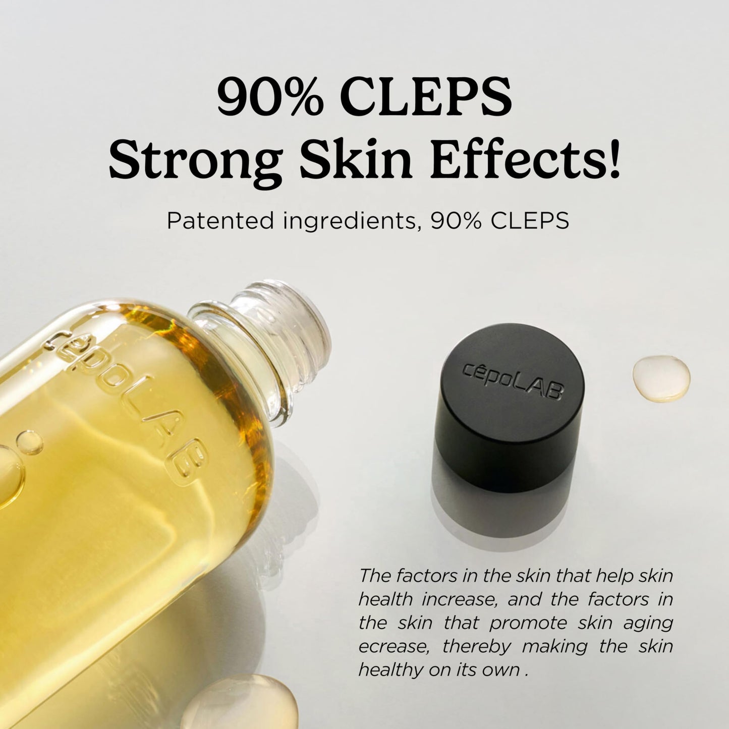 cepoLAB Biogenic Essence 90% CLEPS® Hydrating Face Serum – Korean Skincare for Dull & Dehydrated Skin, 5.24 fl.oz