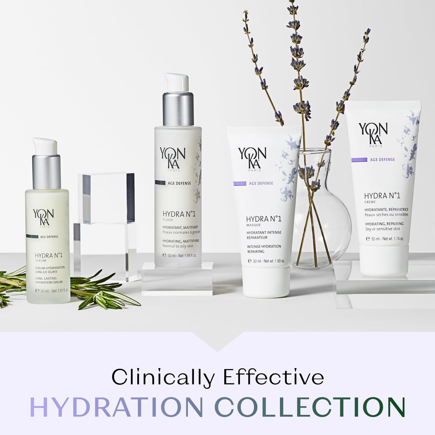 Yonka Daily Reparative Moisturizer, Hydra No. 1 Creme - Rich Anti-Aging Skincare with Hyaluronic Acid, Vitamins A, C & E for Dry Skin, Paraben-Free, 50ml