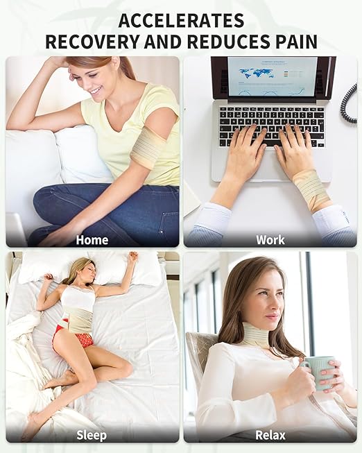 2 Pcs Castor Oil Pack Wrap for Liver,Stomach,Neck,Knee,Foot & Entire Body,Reusable Compress Pack for Women Men Wrap Kit for Hot/Cold Compress with Adjustable Strap,Castor Oil Not Included