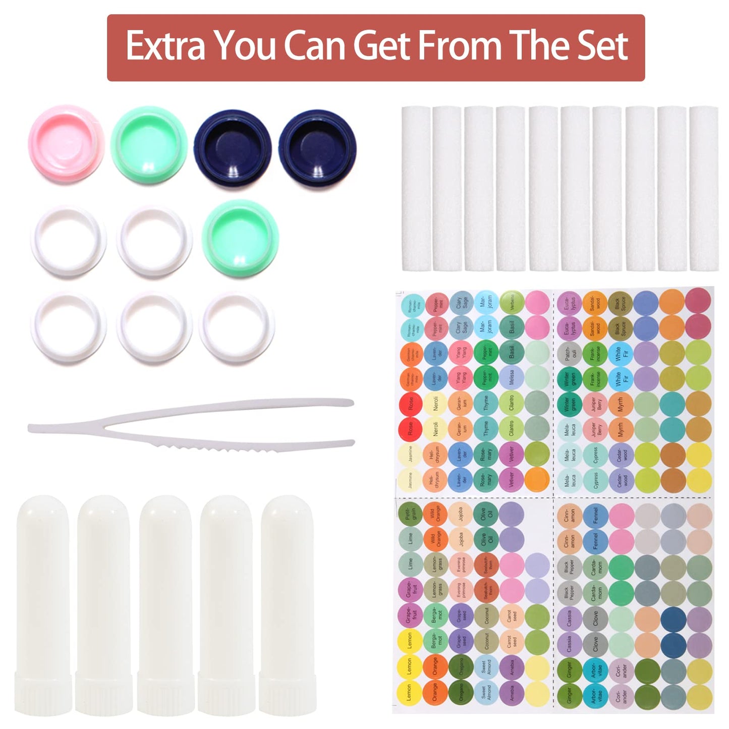 ifin Set of 120 Essential Oil Nasal Inhaler Tubes for Aromatherapy in 12 Colors.Take Your Essential Oils on The Go,Get 583 Pieces in Total!, Green (IFJL-JYG2204-C120)