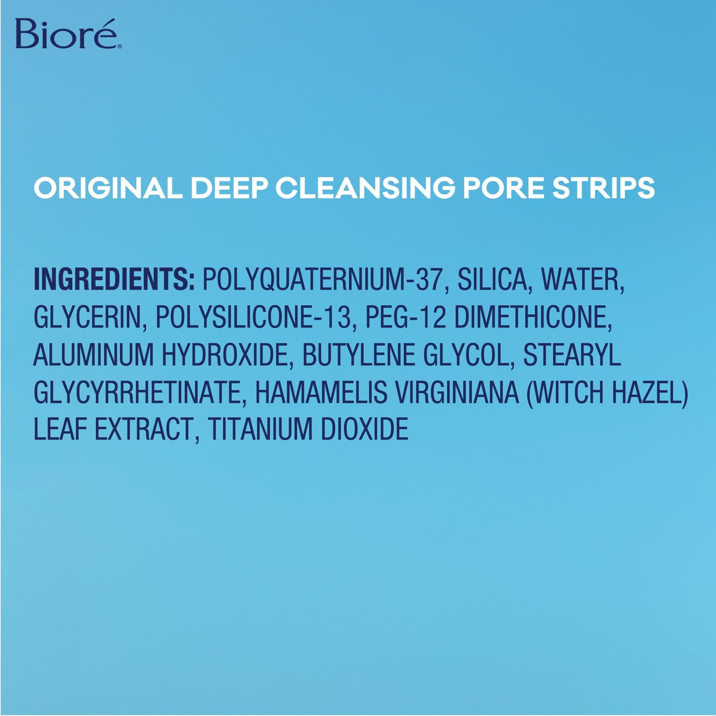 Bioré Original Blackhead Remover Strips, Deep Cleansing Nose Strips With Instant Pore Unclogging, Features C-Bond Technology, Oil-Free, Non-Comedogenic Use, 14 Count