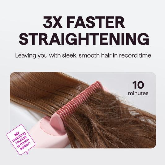 Wavytalk Pro Steam Hair Straightener Brush, Steamline Pro 3 in 1 Straightening Brush, Steam Reduces Damage, Nourishes Hair, and Expedites Straightening