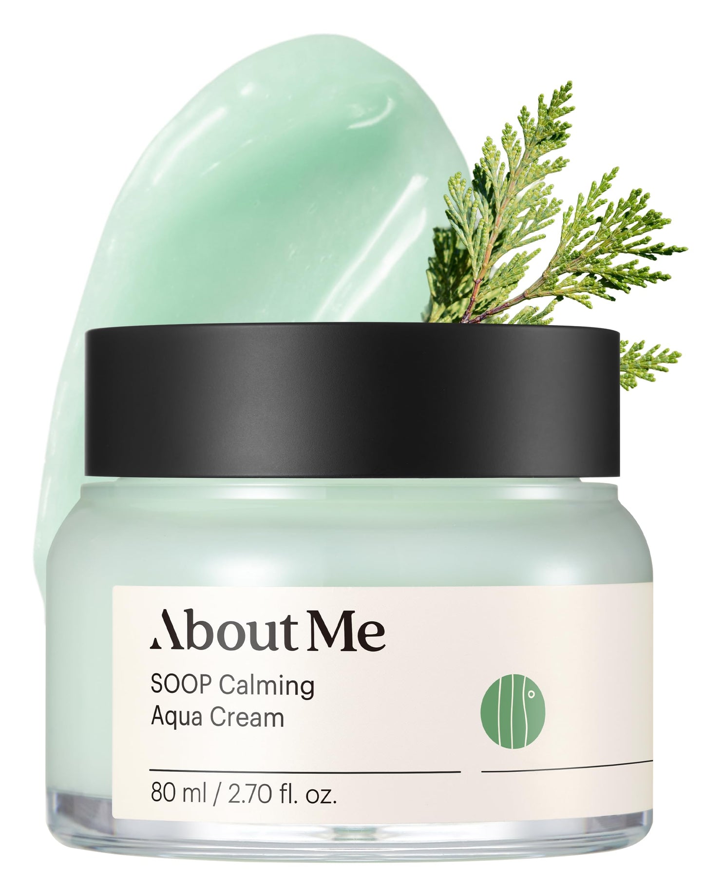 About Me SOOP Calming Aqua Cream – Korean 77.7% Jeju Cypress Water 100 Hour Moisture Cream for Sensitive Acne Skin – Daily Jelly Texture with Niacinamide – Korean Skin Care – 2.87oz, 85ml