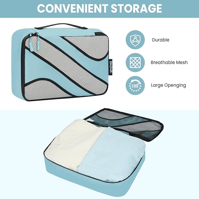 BAGAIL 6 Set Packing Cubes,Travel Luggage Packing Organizers