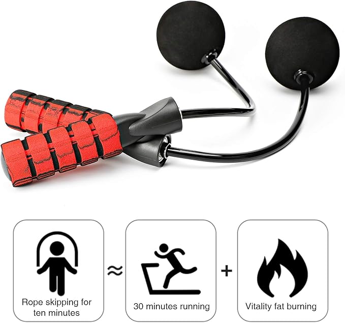 Jump Rope, Training Ropeless Skipping Rope for Fitness, Adjustable Weighted Cordless Jump Rope for Men Women Kids