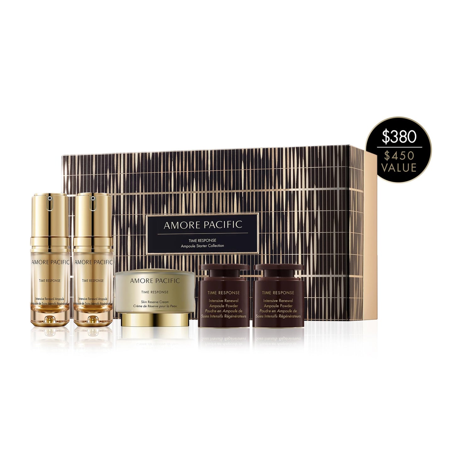 AMOREPACIFIC Time Response Intensive Renewal Cream & Ampoule Set | Luxury Anti-Aging Korean Skincare