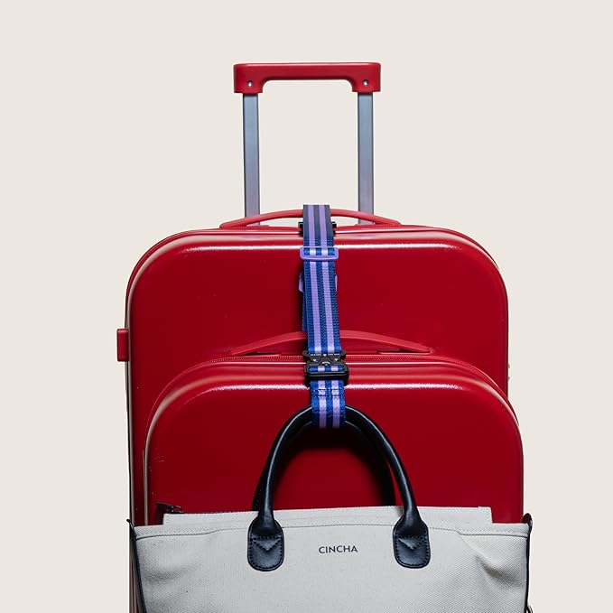 Cincha Add A Bag Luggage Strap Connectors - Connect Multiple Suitcases and Bags - Airport Travel Accessories - As Seen on Shark Tank - 2pcs (Hyacinth)