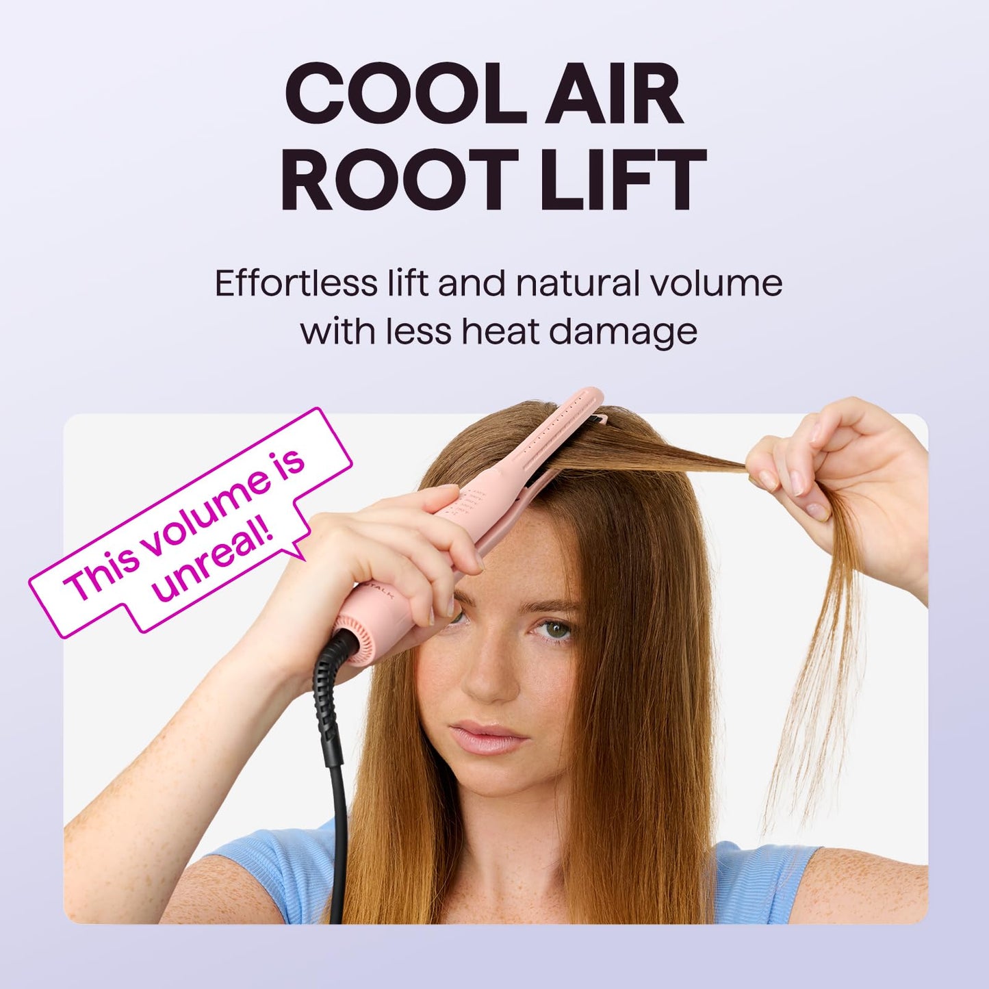 Wavytalk 0.65" Pencil Flat Iron, Cool Curl Pencil, Small Airflow Styler and Straightener for Short Hair, Pixie Cut and Edges, Curling Iron for Short Hair with 360º Cool Airflow for Long-Lasting Hold