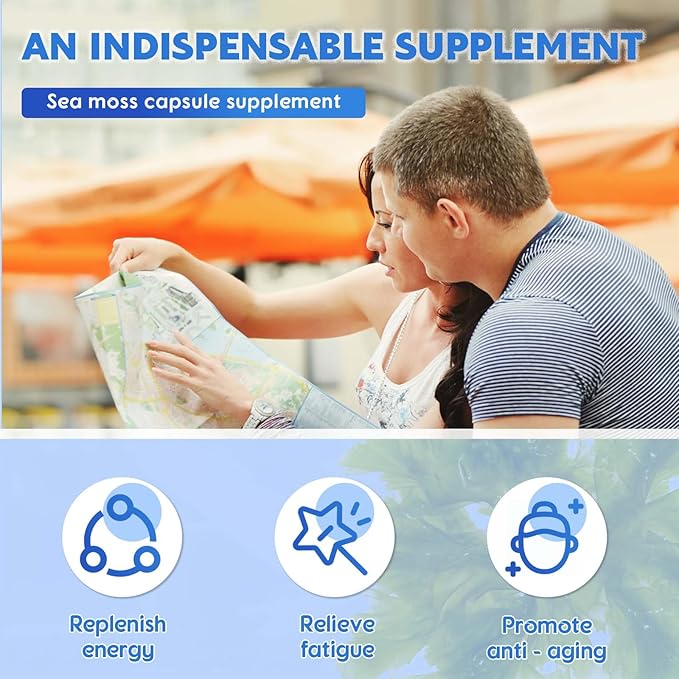 25-in-1 Sea Moss Black Seed Oil Ashwagandha Ginger Shilajit Supplement, with Burdock Root, Rhodiola Rosea, Vitamins C & D3, Shilajit Capsules for Men & Women - Boosts Energy, Skin, Joints & Immunity