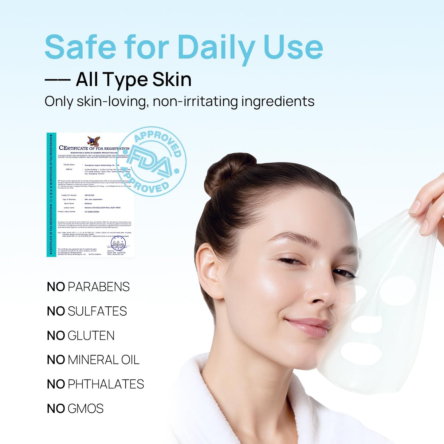 Bleuvél Collagen Overnignt Wrapping Mask - Peel Off Face Mask for Glass Skin with Marine Collagen & Seaweed Extract for Hydrating, Firming & Elasticity 2.5 fl.oz./75ml