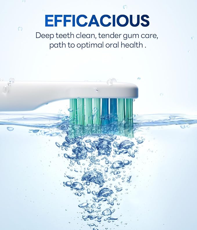 Bymore Electric Toothbrush for Adults,Kids ElectricToothbrush,Travel Sonic Kids Toothbrush with 8 Replacement Heads,Ultra Soft RechargeableToothbrush-Blue