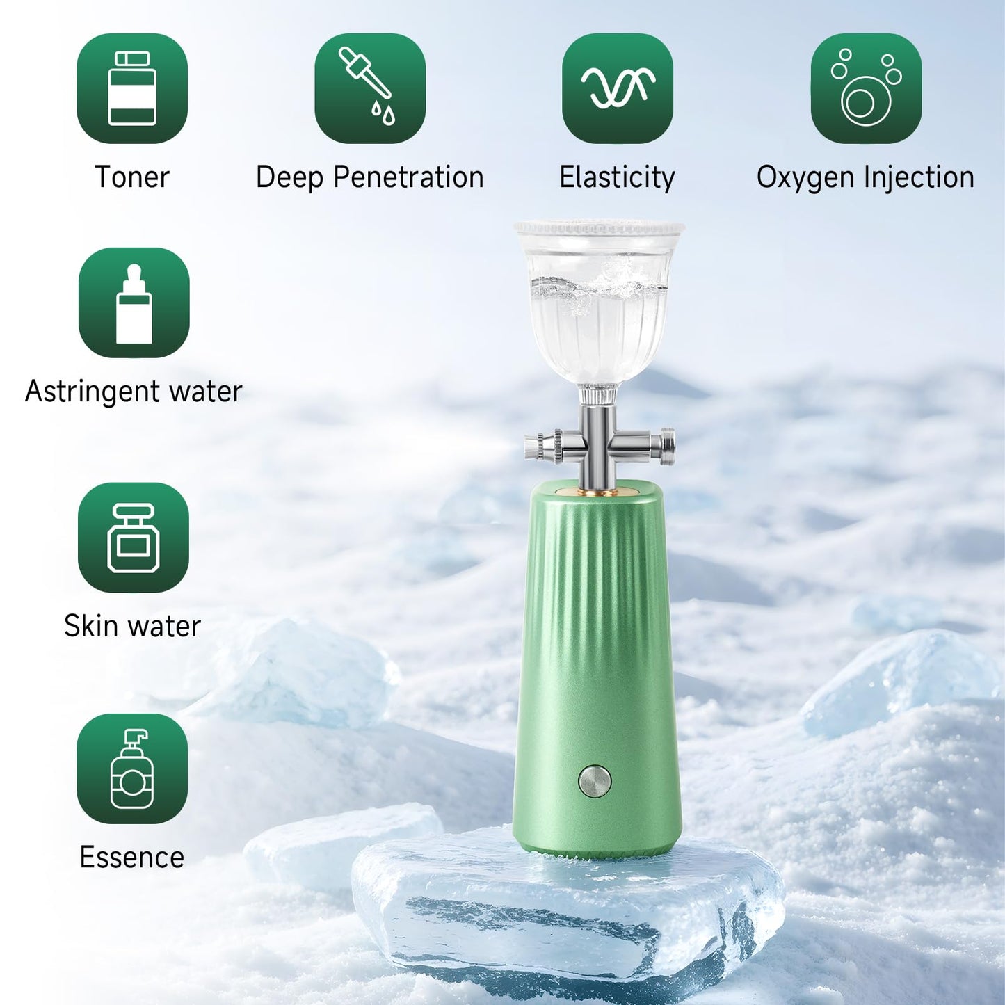 DUUOO Nano Facial Mister – Portable Face Steamer with 0.3mm Mist, USB Rechargeable Atomizer for Deep Hydration, Use with Water or Toner – Mini Skincare & Makeup Mister for Travel and Daily Use