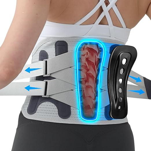 Back Brace for Men Lower Back Pain Relief, Lumbar Support Belt with Breathable Pad, Adjustable Back Support Brace for Women & Men - Scoliosis, Sciatica & Herniated Disc Relief (Medium)