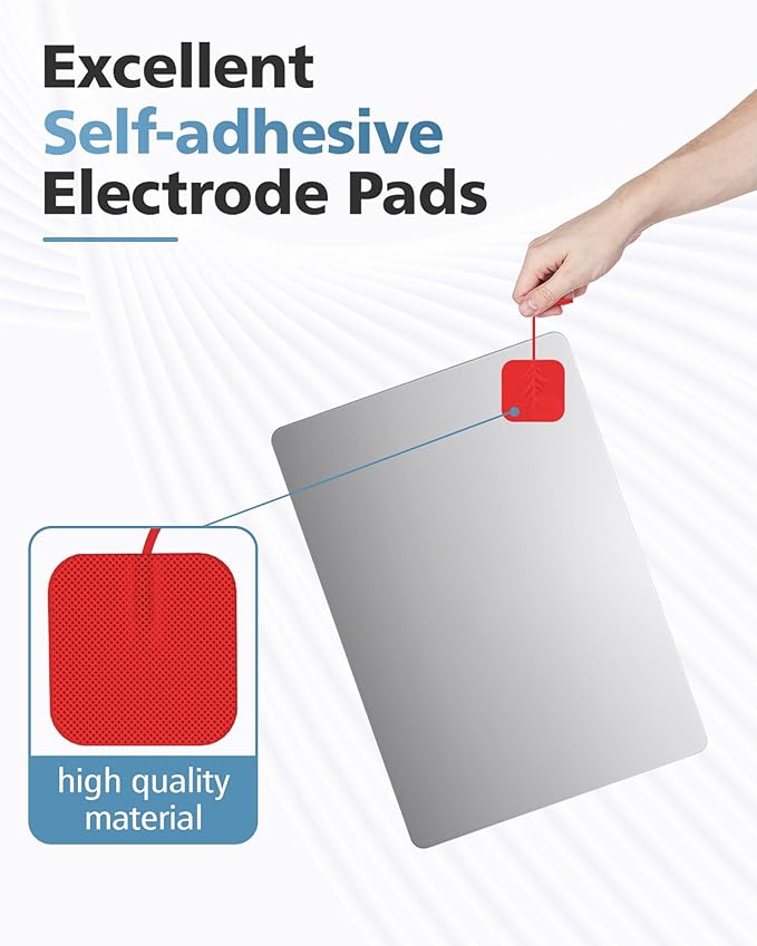 40PCS Value Pack TENS Unit Replacement Pads, Reusable Latex-Free TENS Unit Electrodes Pads Compatible with AUVON TENS, TENS 7000, Neocarbon, Nicwell, Etekcity, TENKER (RED)