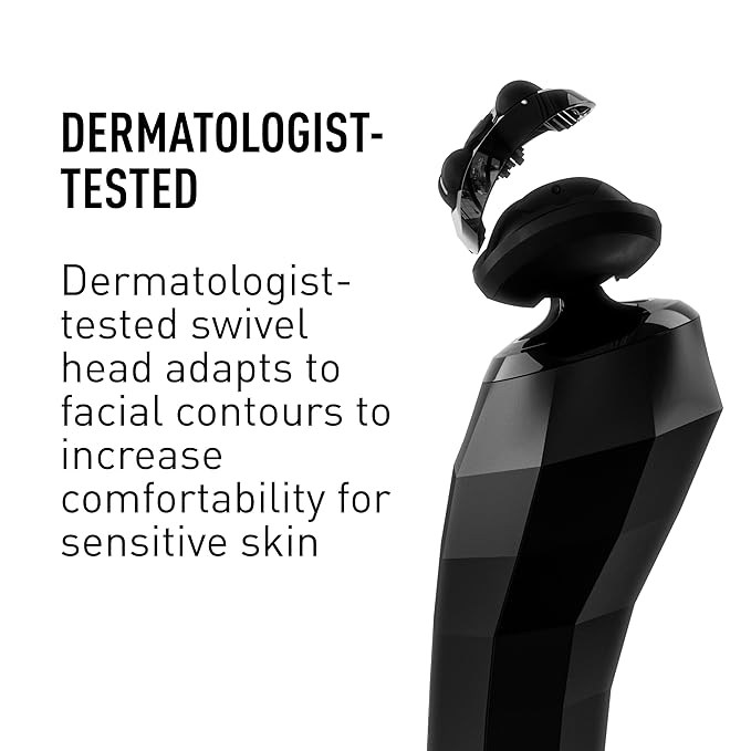 Bevel Electric Shaver for Men, Electric Foil Shaver, Wet and Dry Electric Razor, Waterproof, Fast Charging, Cordless Rechargeable, Black