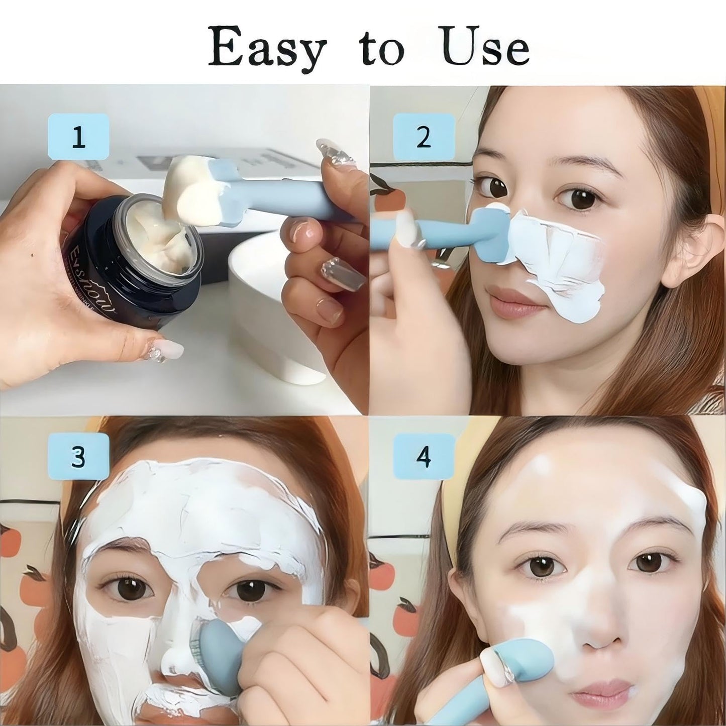 KINTEGOOD 2-in-1 Silicone Face Cleansing Brush, Double-Ended Facial Scrubber for Cleansing Exfoliating, Massage, Blackhead Removal, Mask Application