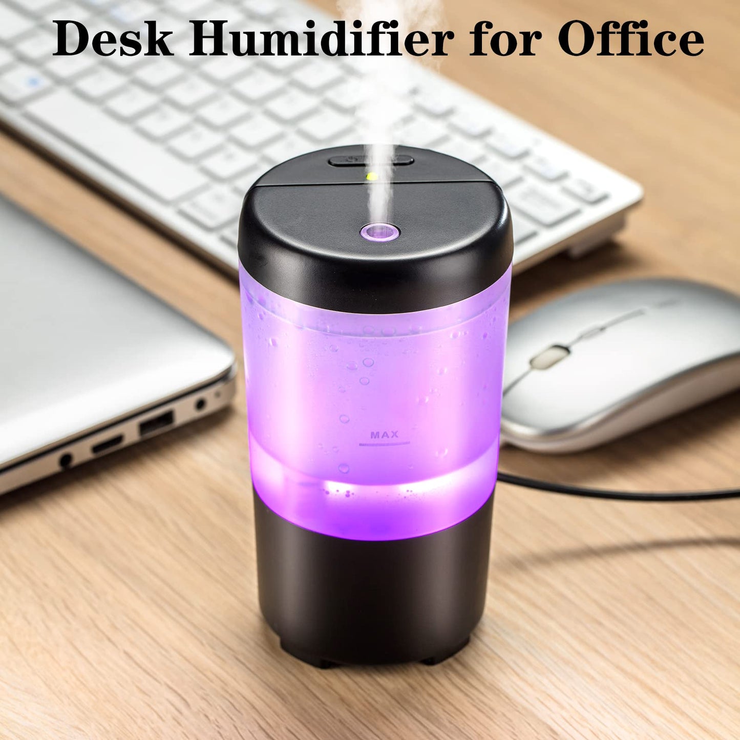 One Fire Car Diffuser Desk Humidifier - 7 Color Car Diffusers for Essential Oils, Portable Travel Humidifier