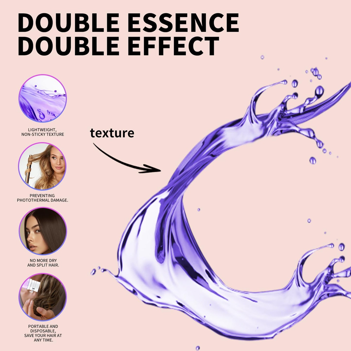 SEVICH Perfume Hair Oil Capsules 15-Pack, 2-in-1 Hair Treatment & Lightweight Serum, Heat & UV Protection, Frizz Control & Shine, Portable Travel Hair Care for All Hair Types