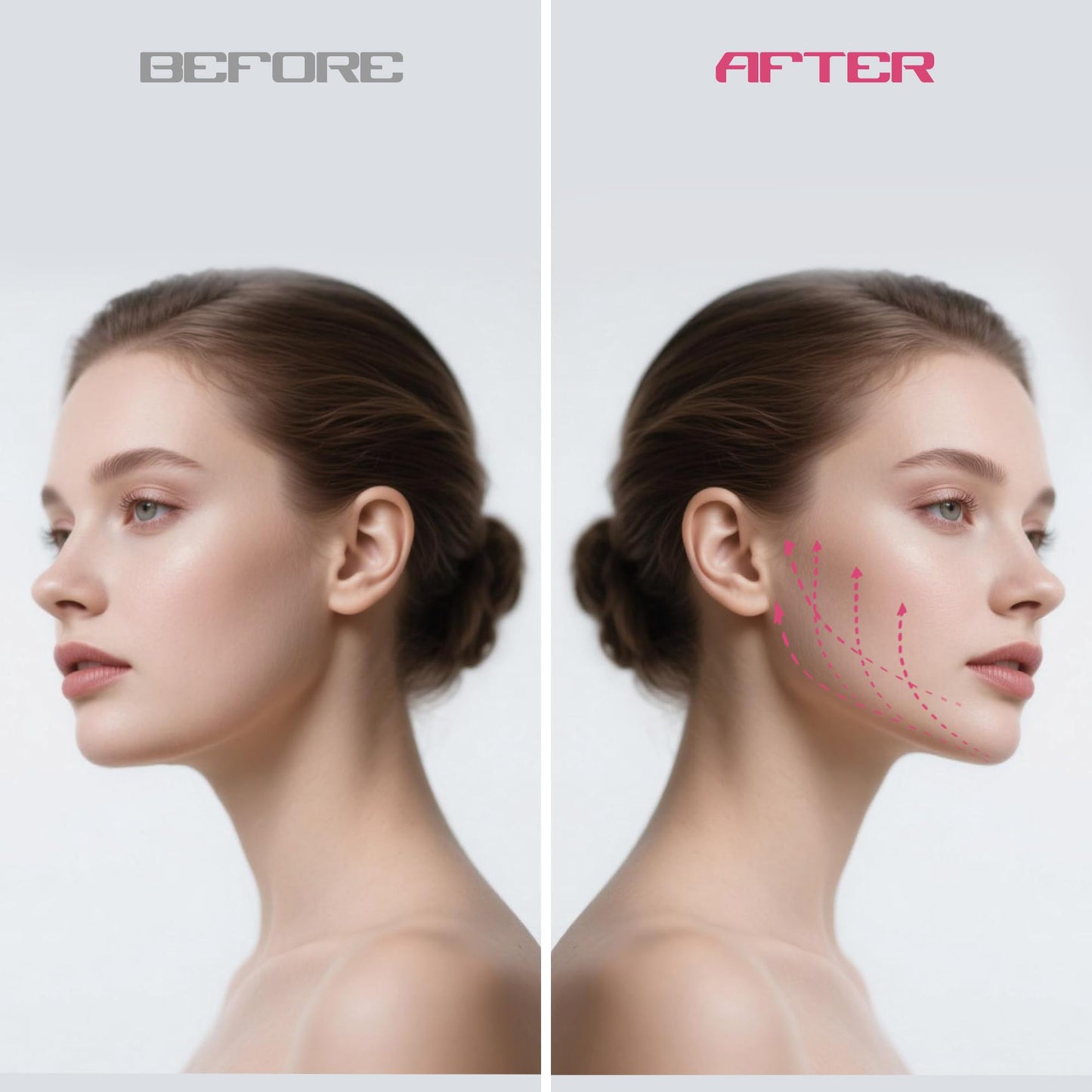 Azrra Jaw Exerciser for Women & Men, 4 Resistance Levels (8pcs) Jawline Shaper Exerciser, Jaw Trainer Double Chin Eliminator for Jawline Face Toning & Strengthening