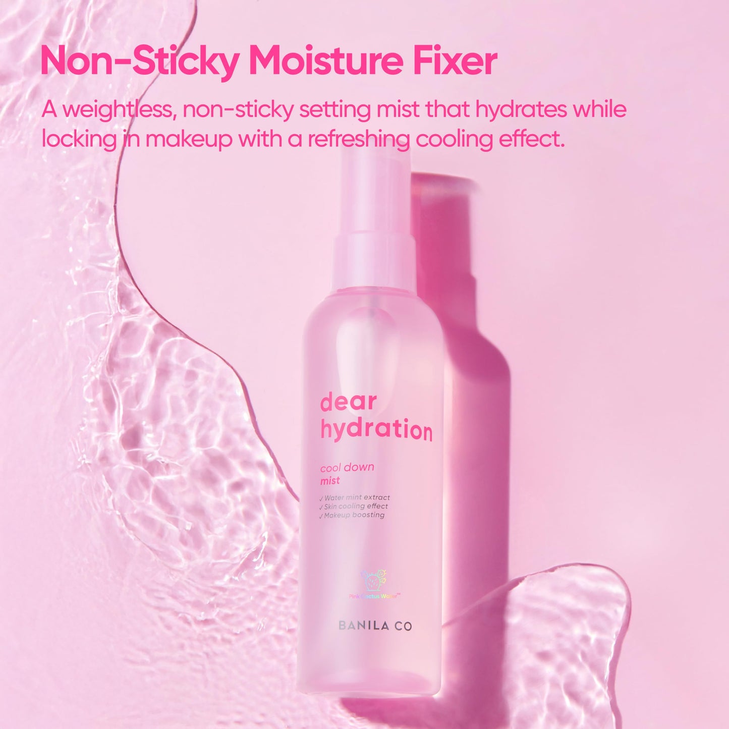 BANILA CO Dear Hydration Cool Down Mist | Lightweight Skin Cooling & Moisturizing Makeup Fixer Setting Spray | Hydration Boost, Radiant Glow Serum (99ml / 3.34 fl oz)
