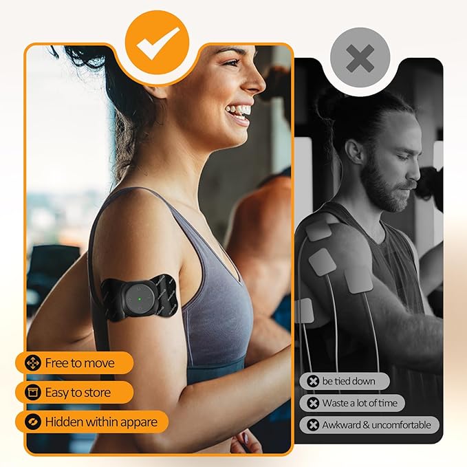 Comfytemp Wireless TENS Unit 30 Modes Muscle Stimulator for Pain Relief, FSA HSA Eligible 2 Packs Rechargeable TENS Machine with Remote, Pulse Muscle Stimulator for Back Shoulder Sciatica (4pads)