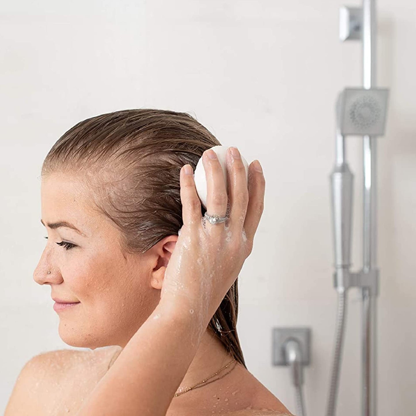 Soapbox Hair Conditioner Bar with Argan Oil to Soften Dry, Damaged Hair and Tame Frizz - 2oz Solid Conditioner, Low Plastic, Vegan, Harsh Sulfate Free, Paraben Free