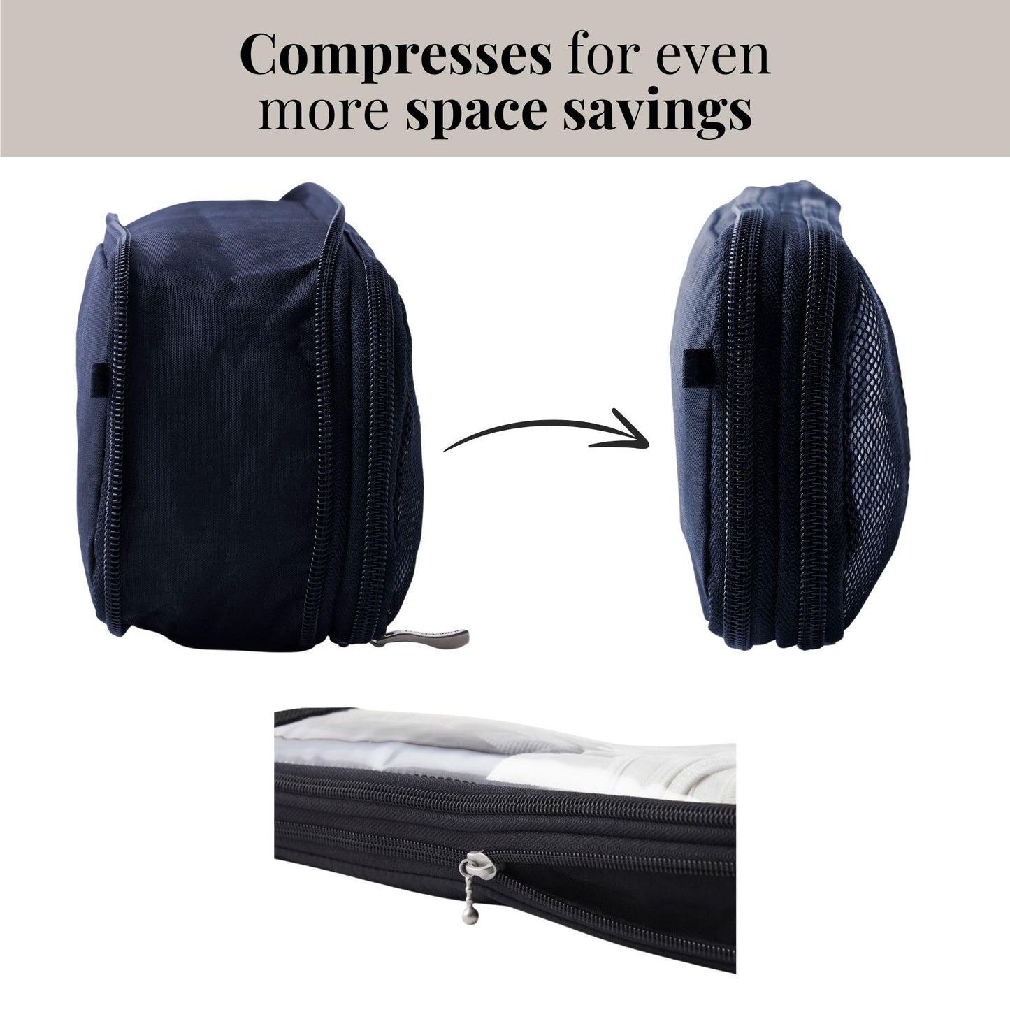 Baggallini Long Compression Cube - Lightweight Compression Packing Cube for Travel