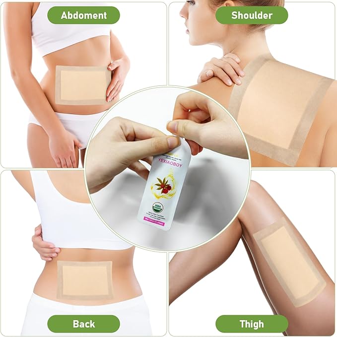 Castor Oil Pack Wrap 11.02 * 6.29in Large Self-Adhesive with 4Oz Organic Castor Oil Cold Pressed USDA Certified