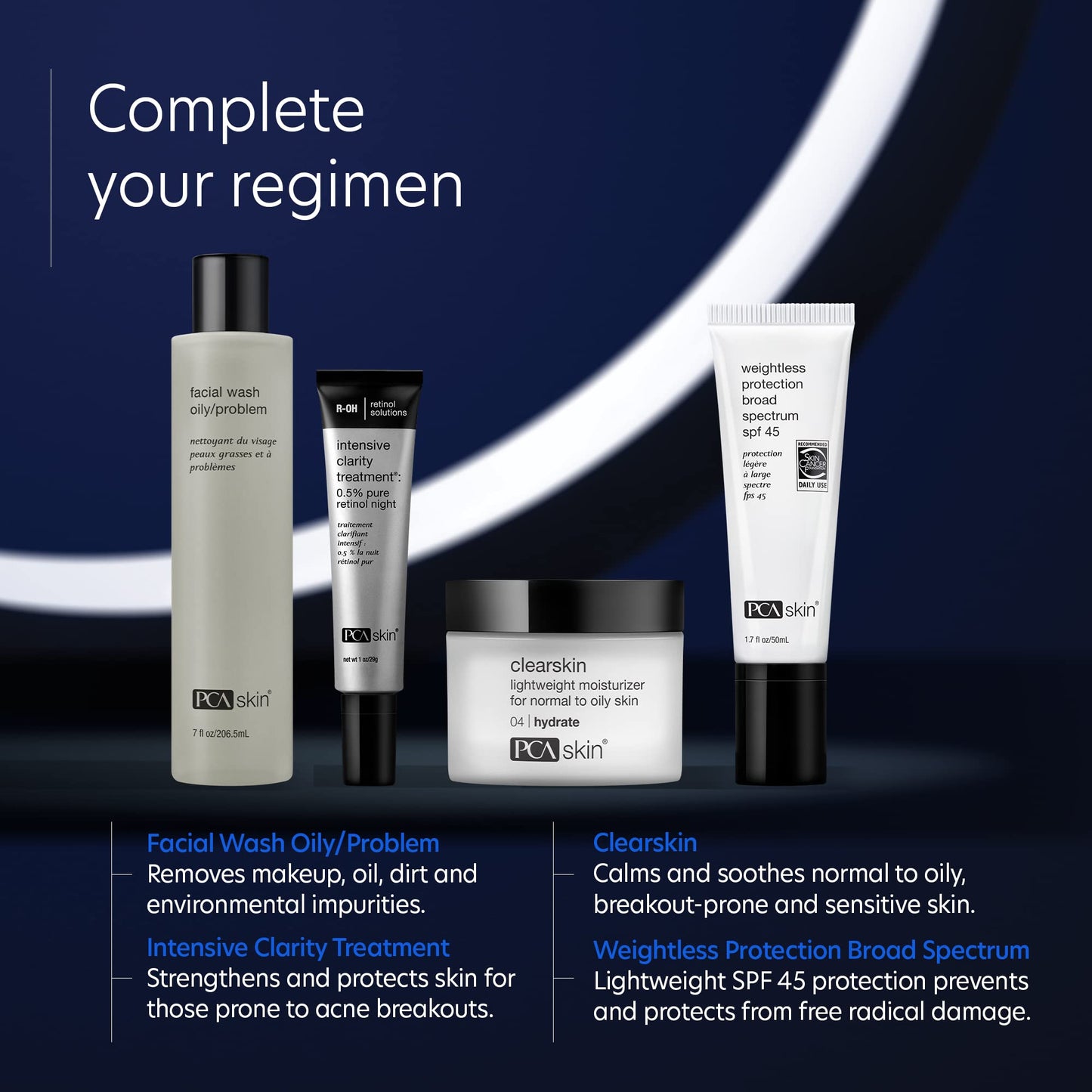 PCA SKIN Intensive Clarity Treatment - 0.5% Pure Vitamin A Retinol & 2% Salicylic Acid Face Serum for Acne-Prone Skin (1 oz)