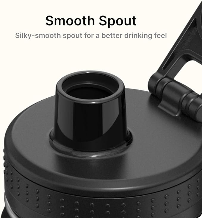 22 oz Water Bottle-Stainless Steel Vacuum Insulated Sports Water Bottle with Leak Proof Spout Lid-Reusable Metal Wide Mouth Water Flask for Travel(Navy)