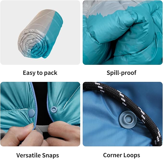 Camping Blanket, Packable Puffy Blankets Lightweight Windproof Waterproof for Outdoors,Hiking, Backpacking,Beach,Car,Picnic,Stadium